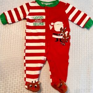 Rudolph “Santa’s Little‎ Helper” Baby Christmas Sleeper 3M Holiday Pajamas